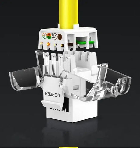 Ugreen CAT6 UTP Tool - Free Modular Information Outlet (i/o) Connector 180° (80452) - Ugreen India