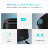 UGREEN Dual Bay USB 3.0 to SATA Docking Station for 2.5"/3.5" HDD SSD, External Hard Drive Enclosure with UASP, 12TB Support, Offline Clone Function, Compatible with Laptop, PC, Windows, Mac – Black (50857) - Ugreen India