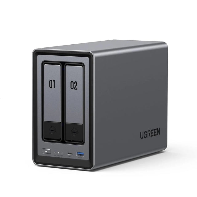 Ugreen DXP2800 Network Attached Storage 2 - Bay(SATA),Intel X86 12th Generation N Series 4 Cores 4 Threads, 8GB DDR5 RAM, 2.5GbE Lan port, eMMC 32GB, Diskless (25369) EU - Ugreen India