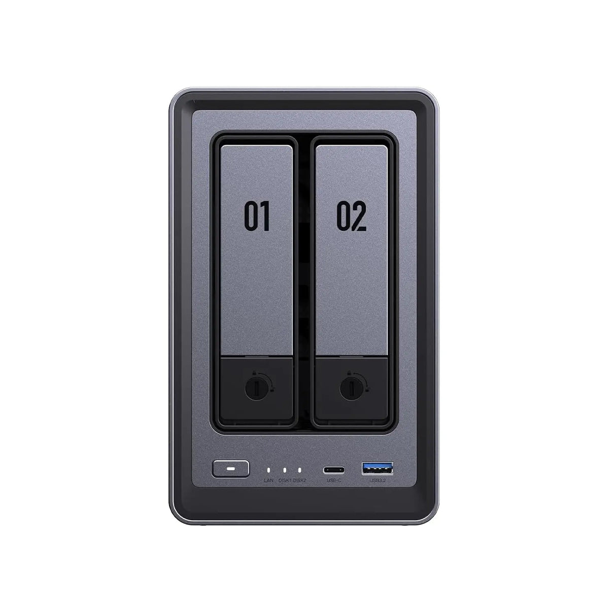 Ugreen DXP2800 Network Attached Storage 2 - Bay(SATA),Intel X86 12th Generation N Series 4 Cores 4 Threads, 8GB DDR5 RAM, 2.5GbE Lan port, eMMC 32GB, Diskless (25369) EU - Ugreen India
