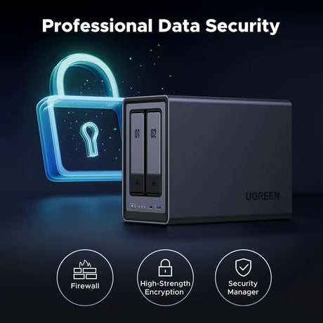 Ugreen DXP2800 Network Attached Storage 2 - Bay(SATA),Intel X86 12th Generation N Series 4 Cores 4 Threads, 8GB DDR5 RAM, 2.5GbE Lan port, eMMC 32GB, Diskless (25369) EU - Ugreen India