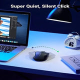 UGREEN Ergonomic 5 - Level 6 Buttons Silent 2.4G Wireless Optical Mouse With Nano Receiver, 4000 DPI - Black (90545) - Ugreen India