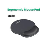 UGREEN Ergonomic Mouse Pad with Wrist Rest Support, Slow Rebound Memory Foam Mouse Mat, Pain Relief Typing, Desk Mouse Pad with Easy Glide Surface and Non - Slip PU Base for Gaming and Working, Black (25245) - Ugreen India