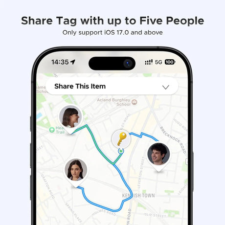 UGREEN FineTrack Smart Finder Compatible with Apple Find My (iOS Only) 2 - Year Replaceable Battery Bluetooth Tracker Tags, Item Finder Smart Tag for Key Luggage Passport with Alarm& Left - Behind Remind (45297) - Ugreen India