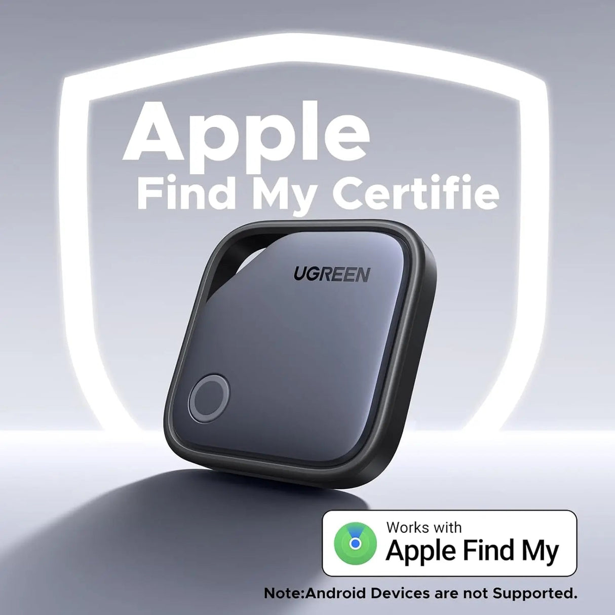UGREEN FineTrack Smart Finder Compatible with Apple Find My (iOS Only) 2 - Year Replaceable Battery Bluetooth Tracker Tags, Item Finder Smart Tag for Key Luggage Passport with Alarm& Left - Behind Remind (45297) - Ugreen India