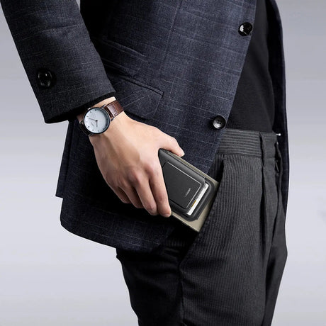 UGREEN for Magsafe Wallet, Magnetic Phone Wallet Compatible for iPhone, Adjustable Magnetic Wallet Stand Compatible with iPhone 16/15/14/13/12 Series (Mini Not Included), Black(45165) - Ugreen India