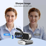 UGREEN Full HD 1080P Webcam with Microphone, 2 Noise - Canceling Mics, 85° Fov & Fixed Focus, Plug and Play, Auto Light Correction, Privacy Cover PC Camera for Streaming/Conferencing, Zoom, Space Gray75326 - Ugreen India