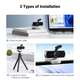 UGREEN Full HD 1080P Webcam with Microphone, 2 Noise - Canceling Mics, 85° Fov & Fixed Focus, Plug and Play, Auto Light Correction, Privacy Cover PC Camera for Streaming/Conferencing, Zoom, Space Gray75326 - Ugreen India