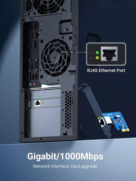 UGREEN Gigabit 10/100/1000Mbps Ethernet PCI Express Network Controller Card for Desktop PC etc. (30771) - Ugreen India