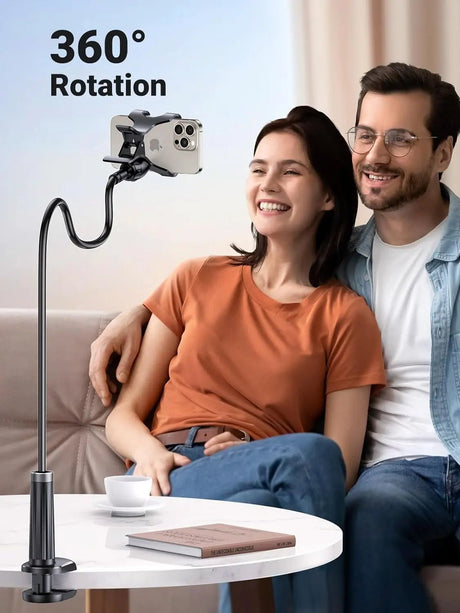 UGREEN Gooseneck Clip Phone Holder for Bed Desk Cell Phone Mount Flexible Lazy Long Arm Clamp Headboard Hand Free Overhead Video Recording Compatible with iPhone Pro Max Samsung Galaxy Ultra, 3.0 ft (80906) - Ugreen India