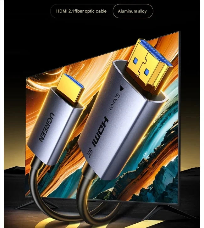 UGREEN 25M HDMI 2.1 8K@60Hz Fiber Optic Male to Male Cable Aluminum Shell (55507)