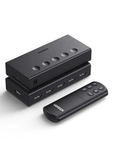 UGREEN HDMI Switch 5 in 1 Out 2.0 4K@60Hz Switcher with Remote 5 Port Selector Box Support 3D CEC HDR HDCP2.2 Compatible with PS5/4/3 Xbox Fire Stick, Black (90512) - Ugreen India