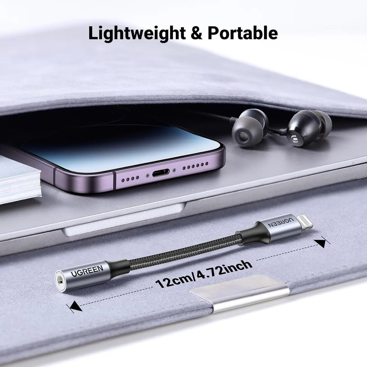 UGREEN Lightning Male to 3.5mm Female Jack Headphone Adapter [Apple MFi Certified/Aluminum Shell] Compatible for iPhone 11/11 Pro/11 Pro Max/X XR XS XS Max iPhone 7 7P 8 8P (30756) - Ugreen India