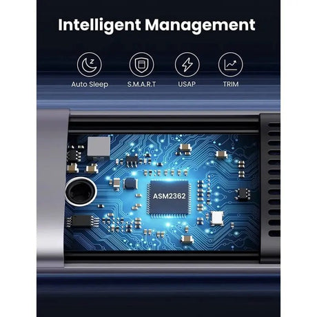 UGREEN M.2 NVME SSD Enclosure With 2 in 1 USB - C and USB - A Ports, 10Gbps, USB 3.1 Gen 2 M.2 SSD Enclosure Supports M and B&M Keys and Size 2242/2280 SSDs, Tool - Free (70532) - Ugreen India
