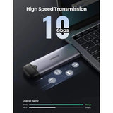 UGREEN M.2 NVME SSD Enclosure With 2 in 1 USB - C and USB - A Ports, 10Gbps, USB 3.1 Gen 2 M.2 SSD Enclosure Supports M and B&M Keys and Size 2242/2280 SSDs, Tool - Free (70532) - Ugreen India