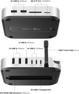 UGREEN Mac mini M4 Dock, 11 - in - 1 USB C Hub with 8TB M.2 NVMe Enclosure 10Gbps, 5X USB - A and 2X Type C Data Ports, SD/TF Card Slot, Docking Station & Stand for Mac mini M4/M4 Pro (65487) - Ugreen India