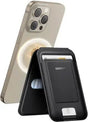 UGREEN Magnetic Mobile Phone Card Holder Leather Wallet Stand Compatible with iPhone 15/14/13/12 Series, Not for 13/12 Mini, Minimalist (Mini Not Included), Black(45165) - Ugreen India