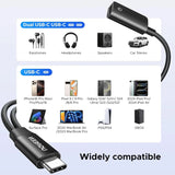 UGREEN Magnetic USB C Splitter 1 in 2 Out Dual USB C Headphone and Charger Type C Audio Adapter (45800) - Ugreen India