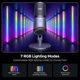 UGREEN Microphone for PC, USB Mic with RGB Lights, Mute Button, 24bit/96kHz, Cardioid Polar Pattern, Volume Control, Condenser Microphone for Streaming, Gaming, Podcasting, Recording, Laptop, PS5 (35629) - Ugreen India