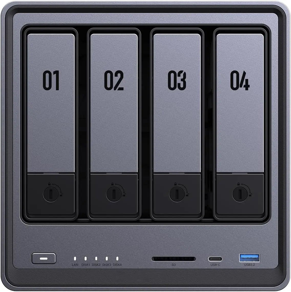 UGREEN NASync DXP4800 4 - Bay Desktop NAS, Intel N100 Quad - core CPU, 8GB DDR5 RAM, 32G eMMC, 2 * 2.5GbE, 2 * M.2 NVMe Slots, 4K HDMI, Diskless (25372B) EU - Ugreen India