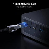 UGREEN NASync DXP480T Plus 4-Bay All-Flash SSD NAS, Intel i5 1235u 10-Core CPU, 8GB DDR5 RAM, 128G SSD, 10GbE Port, Wi-Fi6, 4*M.2 NVMe Slots, 8K HDMI, 2*TBT4, Network Attached Storage (Diskless) Ugreen