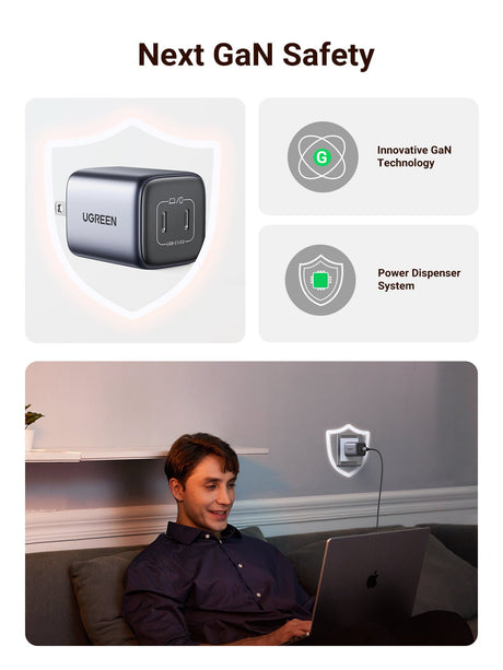 UGREEN Nexode CD294 90573 45W dual USB-C charger next-generation GaN safety