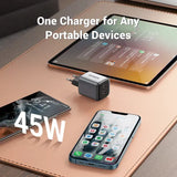 UGREEN 45W Nexode 2-Port USB C Charger GaN II Tech Galaxy S22 Ultra S21 MacBook Air iPhone 14 Pro Max Plus Wall (90573)