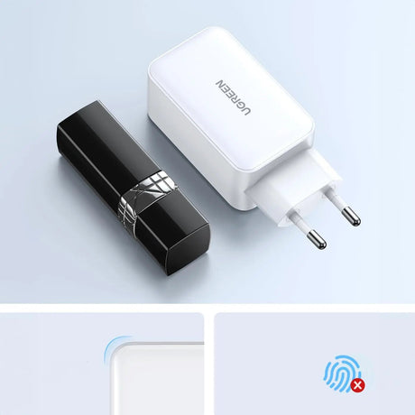 UGREEN Nexode 65W GaN Fast Charger, 3 - Port USB - C PD & USB - A Wall Charger with PPS Support, Compact Foldable Plug for MacBook Air, iPad Pro, iPhone 15/14, Galaxy S24/S23, Pixel & More – White (15334) - Ugreen India