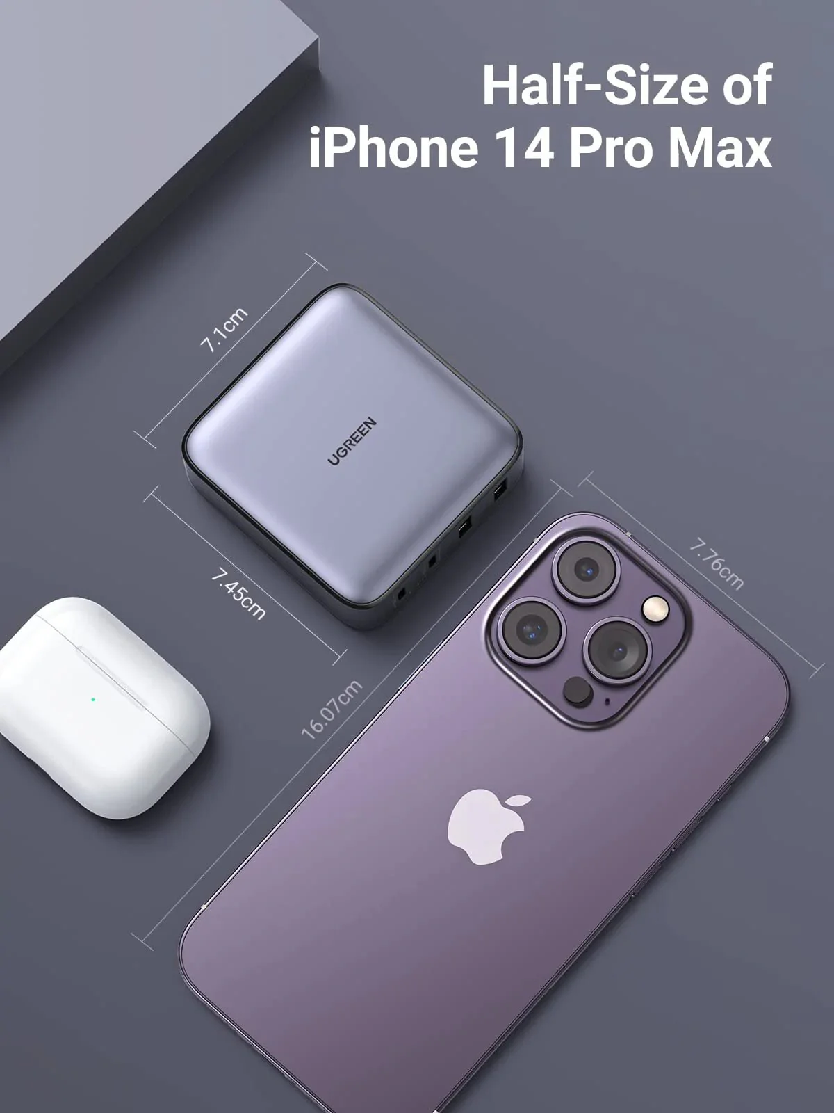 UGREEN Nexode 65W 4 Ports USB C Fast Desktop Charger with GaN II Tech Compatible with iPhone 17 Pro Max Air 16 15 14 13 12 MacBook Pro Air iPad Galaxy S25 Ultra S24 S23 (90747) Ugreen