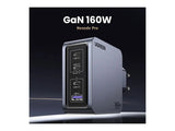 UGREEN Nexode Pro 160W 4 - Port GaN PD Fast Charger with USB - C Cable, Multiport Desktop Charging Station with 3×USB - C & 1×USB - A, Ultra - Powerful for MacBook Pro, iPhone 15, iPad, Galaxy, Steam Deck & Laptops (25877) - Ugreen India