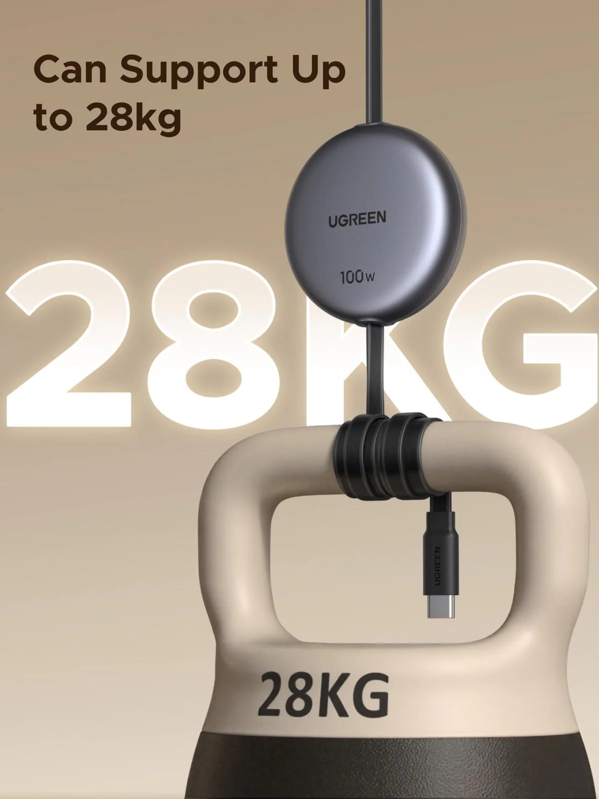 UGREEN USB-C to USB-C PD Fast Charging Retractable Cable 100W Max 1m (65905)