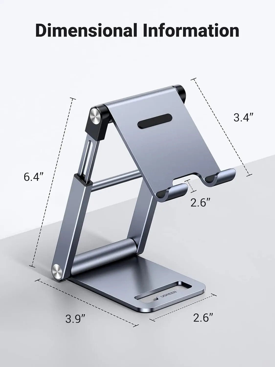 UGREEN Phone Stand for Desk Cell Phone Stand Holder Adjustable Height Phone Holder Foldable Portable Compatible with iPhone 13 Pro Max 12 11 XS XS XR iPhone SE Samsung Galaxy S22 Ultra 4 - 7.9'' (50324) - Ugreen India