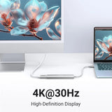 UGREEN Revodok 5 - in - 1 USB C Multiport Adapter with 100W PD, 4K HDMI, 3x 5Gbps USB - A Ports, Aluminum USB C to HDMI Adapter for M2/M3 MacBook Air, iPhone 15 Series, iPad, Galaxy, XPS, White (35580) - Ugreen India