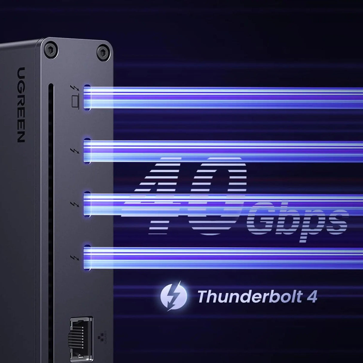 UGREEN Revodok Max 208 Thunderbolt 4 Dock, 8 - in - 1 40Gbps Thunderbolt 4 Hub with 3 x Thunderbolt 4 Dual 4K@60Hz or Single 8K Display, 85W Charging, Gigabit Ethernet, 3 x USB A 3.2 for MacBook Laptops (25053) - Ugreen India