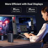 UGREEN Revodok Max 213 Thunderbolt 4 Dock, 13 - in - 1 40Gbps Docking Station with Dual 4K@60Hz or Single 8K Display, 90W Charging for Laptop, 2.5GbE, SD/TF 4.0 for MacBook Windows PC Laptops and More (25054) - Ugreen India