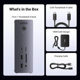 UGREEN Revodok Max 213 Thunderbolt 4 Dock, 13 - in - 1 40Gbps Docking Station with Dual 4K@60Hz or Single 8K Display, 90W Charging for Laptop, 2.5GbE, SD/TF 4.0 for MacBook Windows PC Laptops and More (25054) - Ugreen India