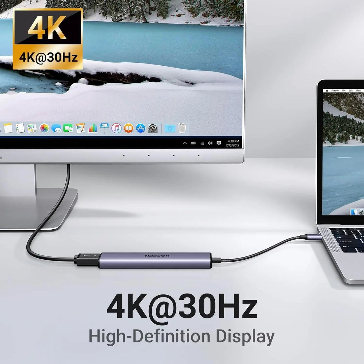 UGREEN Revodok USB C Hub HDMI 4K with PD Charge 100W Powered 5 in 1 USB C to USB 3.0 Adapter Compatible with iPhone 15 Plus Max MacBook Pro Air XPS Surface Pro 9GB iPad Pro Air Galaxy Tab S9 (15495) - Ugreen India