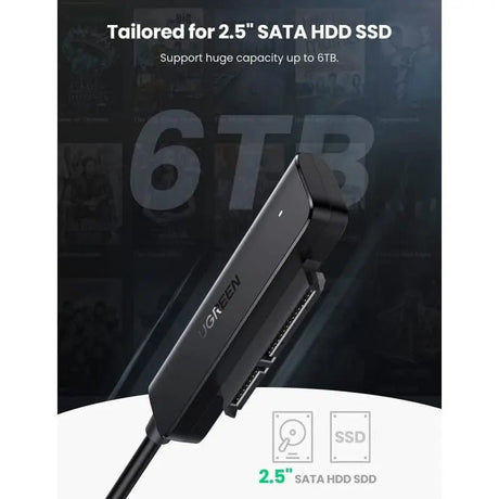 UGREEN SATA to USB 3.0 Adapter Cable 1.5ft for 2.5" SSD & HDD External Hard Drive Converter (70609) - Ugreen India