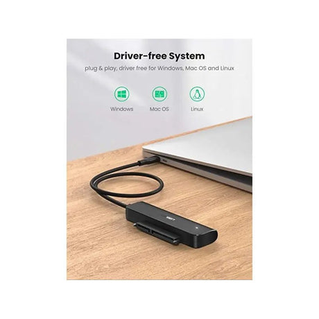 UGREEN SATA to USB C Adapter Cable, External Hard Drive Converter for 2.5" SSD and HDD, USB 3.1 Gen 2 6Gbps High Speed Data Transfer Cord Compatible with Samsung, Crucial, Kingston, WD, Seagate, Laptop, PC – Black (70610) - Ugreen India