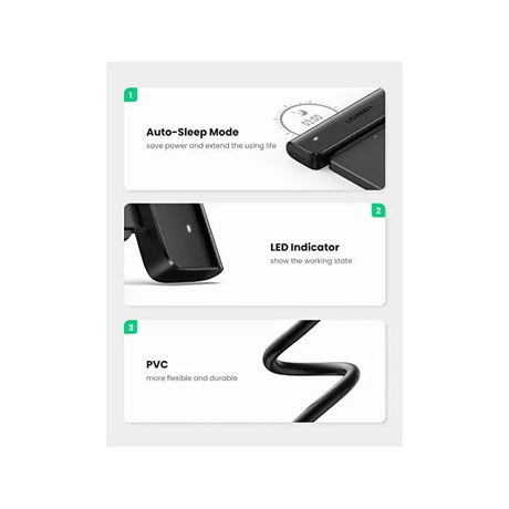 UGREEN SATA to USB C Adapter Cable, External Hard Drive Converter for 2.5" SSD and HDD, USB 3.1 Gen 2 6Gbps High Speed Data Transfer Cord Compatible with Samsung, Crucial, Kingston, WD, Seagate, Laptop, PC – Black (70610) - Ugreen India