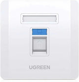 UGREEN Single Port Wall Plate, Standard Keystone Faceplate, Compatible with RJ45 Cat6 Cat5e Ethernet, HDMI, Audio and Video Keystone Jacks for Home, Office, Network Setup – White (80180) - Ugreen India