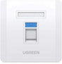 UGREEN Single Port Wall Plate, Standard Keystone Faceplate, Compatible with RJ45 Cat6 Cat5e Ethernet, HDMI, Audio and Video Keystone Jacks for Home, Office, Network Setup – White (80180) - Ugreen India