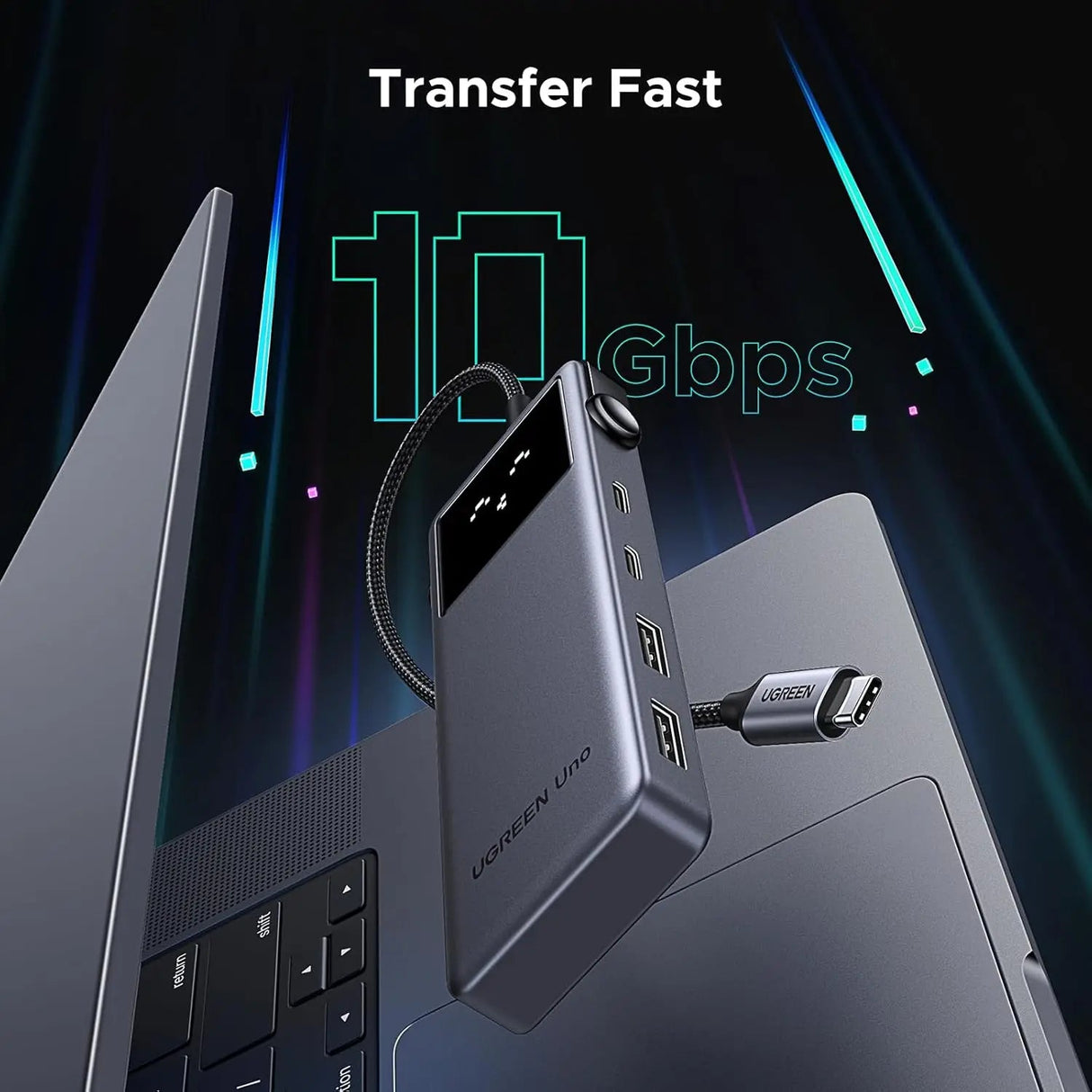 UGREEN Uno 6 In 1 USB - C Hub with 10Gbps 2*USB - C & 2*USB - A Data Ports, 1*PD, 1*4K@60Hz HDMI for MacBook Pro/Air, iPad Pro, Surface, XPS, Thinkpad and More (35998) - Ugreen India