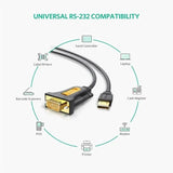 UGREEN USB 2.0 to RS232 Adapter Cable, 1M USB A Male to DB9 Male Serial Converter with PL2303 Chipset for PC, Laptop, Modem, Router, GPS, CNC, and More (20210) - Ugreen India