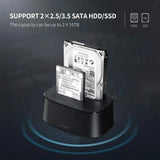 UGREEN USB 3.0 to SATA Dual - Bay(US) External Hard Drive Docking Station for 2.5 3.5 Inch SATA I II III HDD SSD, Compatible with WD Seagate Toshiba Samsung Hitachi PC Laptop TV PS4 Xbox etc. (50854) - Ugreen India