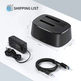 UGREEN USB 3.0 to SATA Dual - Bay(US) External Hard Drive Docking Station for 2.5 3.5 Inch SATA I II III HDD SSD, Compatible with WD Seagate Toshiba Samsung Hitachi PC Laptop TV PS4 Xbox etc. (50854) - Ugreen India