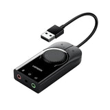 UGREEN USB Audio Adapter External Stereo Sound Card with 3.5mm Headphone & Microphone Jack, Plug & Play USB to 3.5mm Converter for PC, Laptop, PS4, PS5, Mac (40964) - Ugreen India