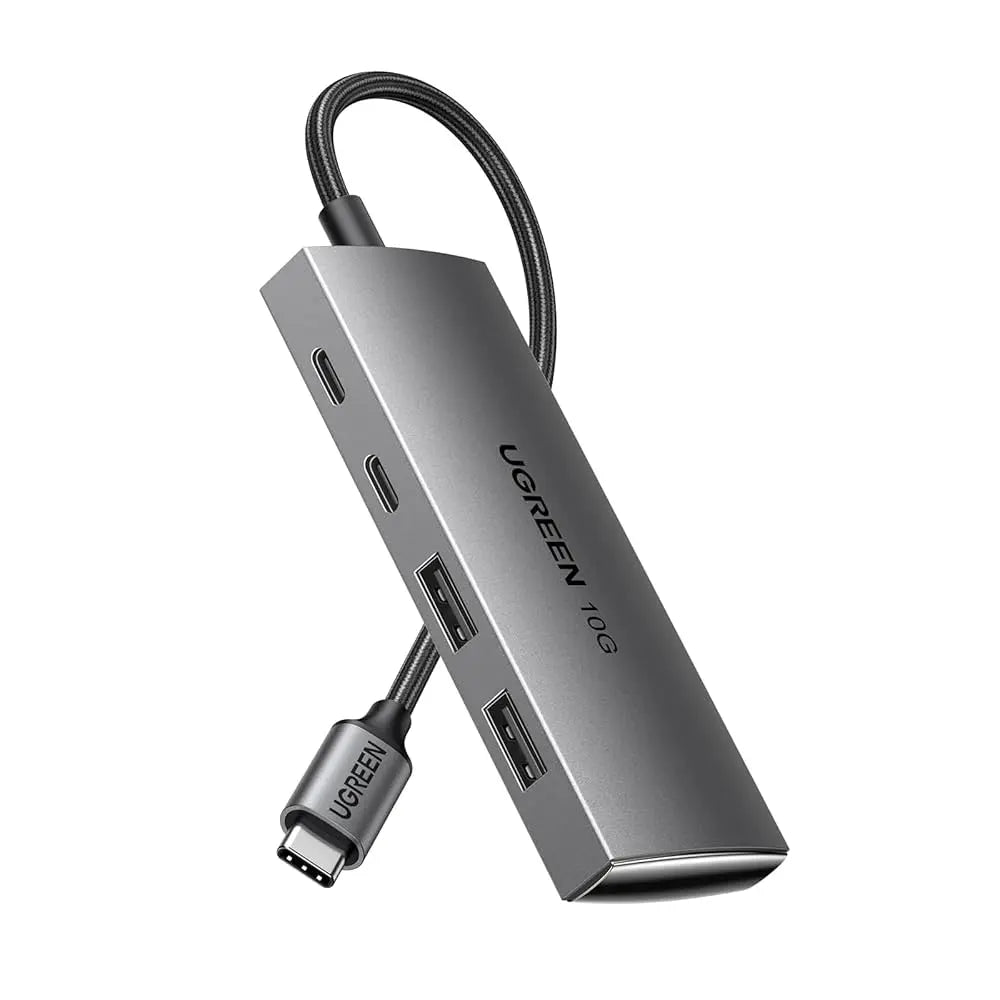 UGREEN USB C Hub 10Gbps, 4 Ports Aluminum USB 3.2 Splitter with 2 USB - C and 2 USB - A Data Ports (30758) - Ugreen India