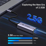 UGREEN USB C to Ethernet Adapter 2.5G,Ethernet Adapter for Laptop,Aluminum,Type C (Thunderbolt 4/3) to Rj45 Network Internet LAN Adapter,Compatible for NAS,MacBook Air/Pro,XPS,iPhone 15 Pro/Max,Grey (25052) - Ugreen India