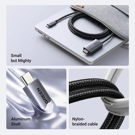UGREEN USB C to HDMI Cable 100W PD Charger 4K@60Hz (55330) - Ugreen India